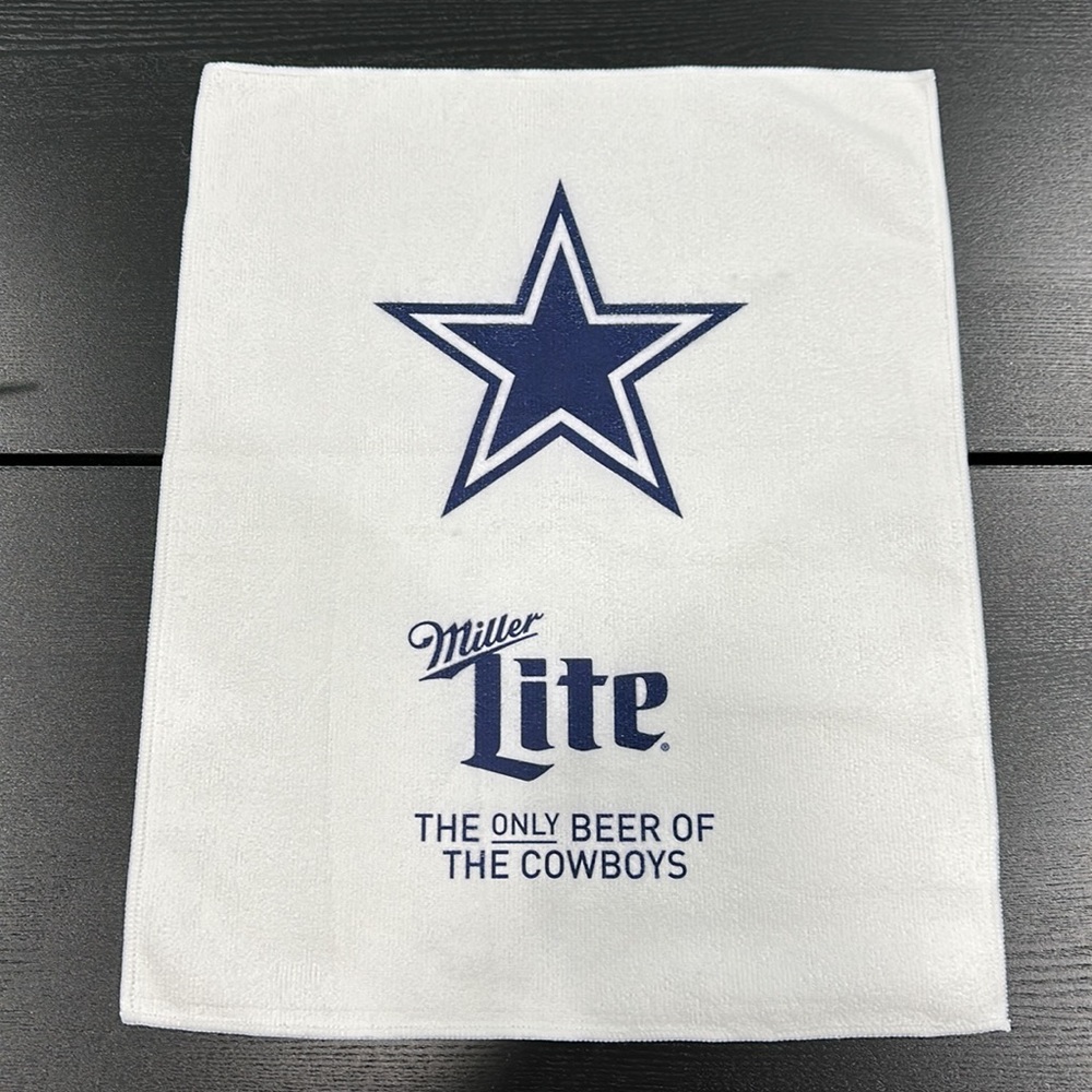 NFL Dallas Cowboys Game Day Towel from Thanksgiving Day Win 2022 Miller Light